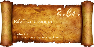 Róza Csongor névjegykártya