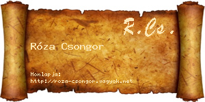 Róza Csongor névjegykártya